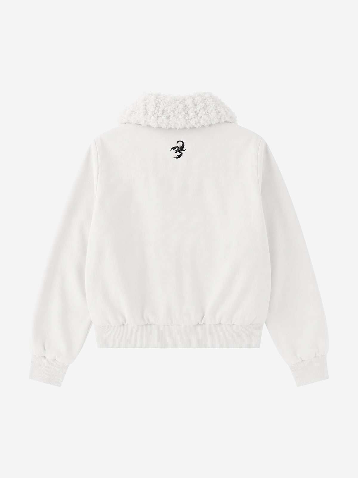 Faux-Shearling Collar Bomber Jacket