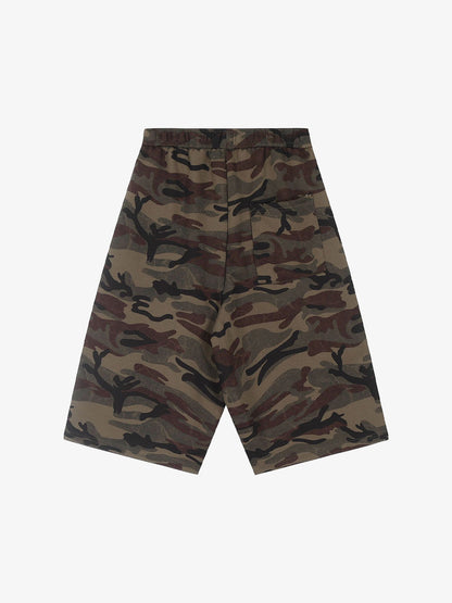 Camouflage Embroidered Casual Shorts 