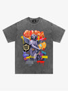 Angel statue and street graffiti mixed pattern T-shirt 