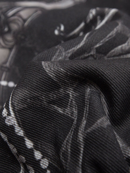 Gem Printed Quilted Bomber Jacket 