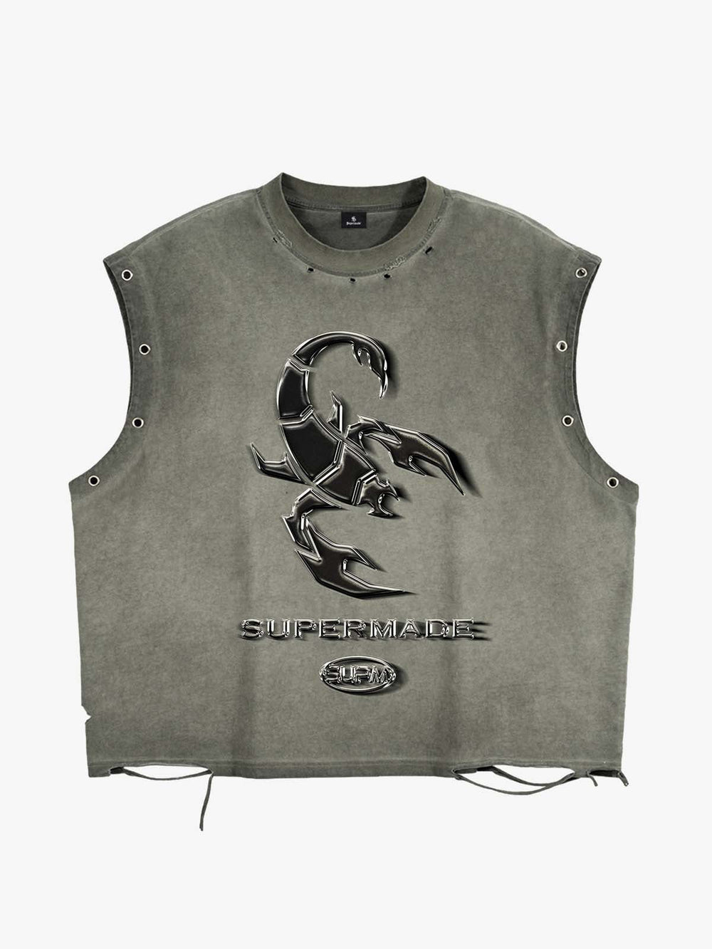 Vintage Chrome Scorpion Washed Sleeveless T-Shirt 