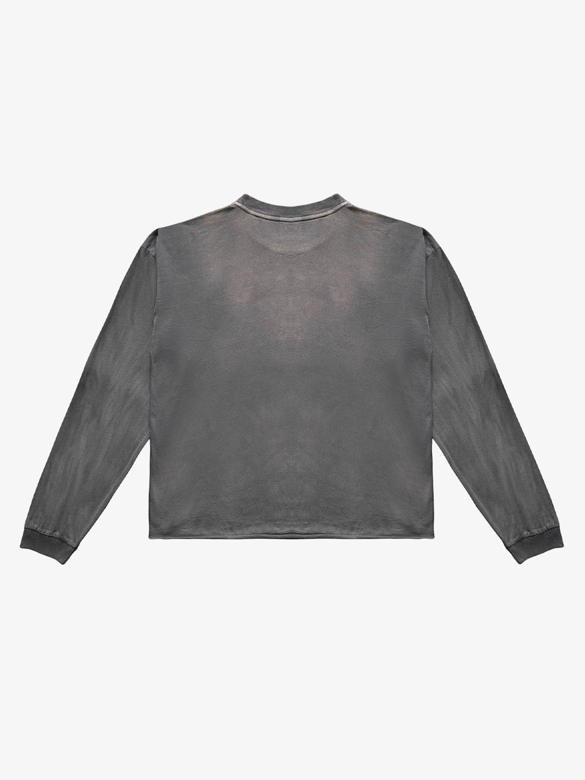 Playful Web-Ad Graphic Distressed Boxy Long Sleeve Tee