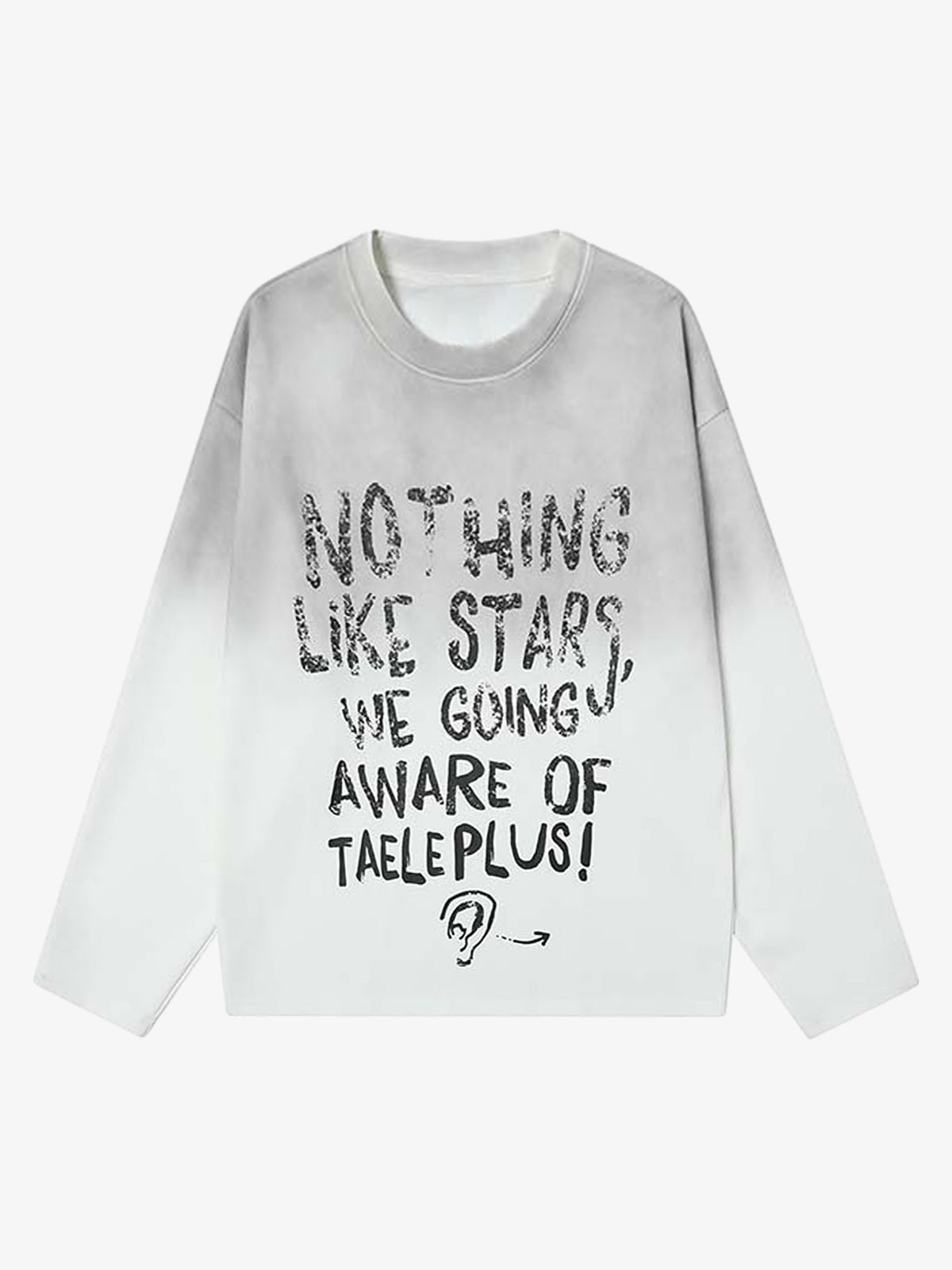 Distressed Washed Letter Print Dirty T-shirt 
