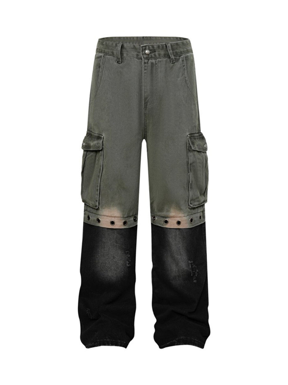 Deconstructed Detachable Split Cargo Jeans 