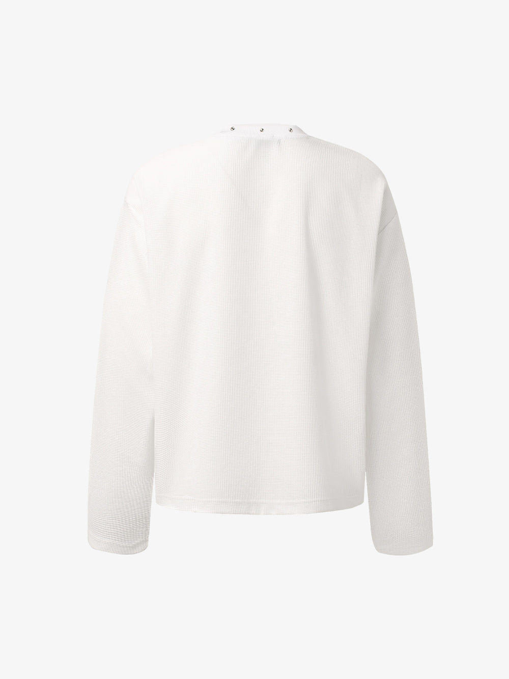 Dark Cross Print Waffle Long-Sleeve T-Shirt