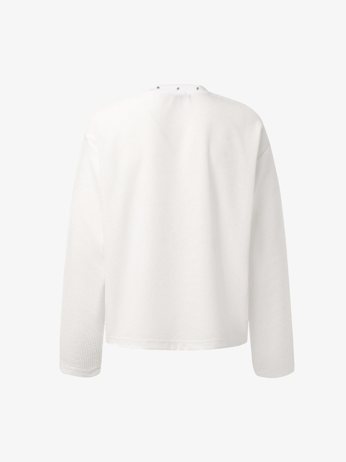 Dark Cross Print Waffle Long-Sleeve T-Shirt