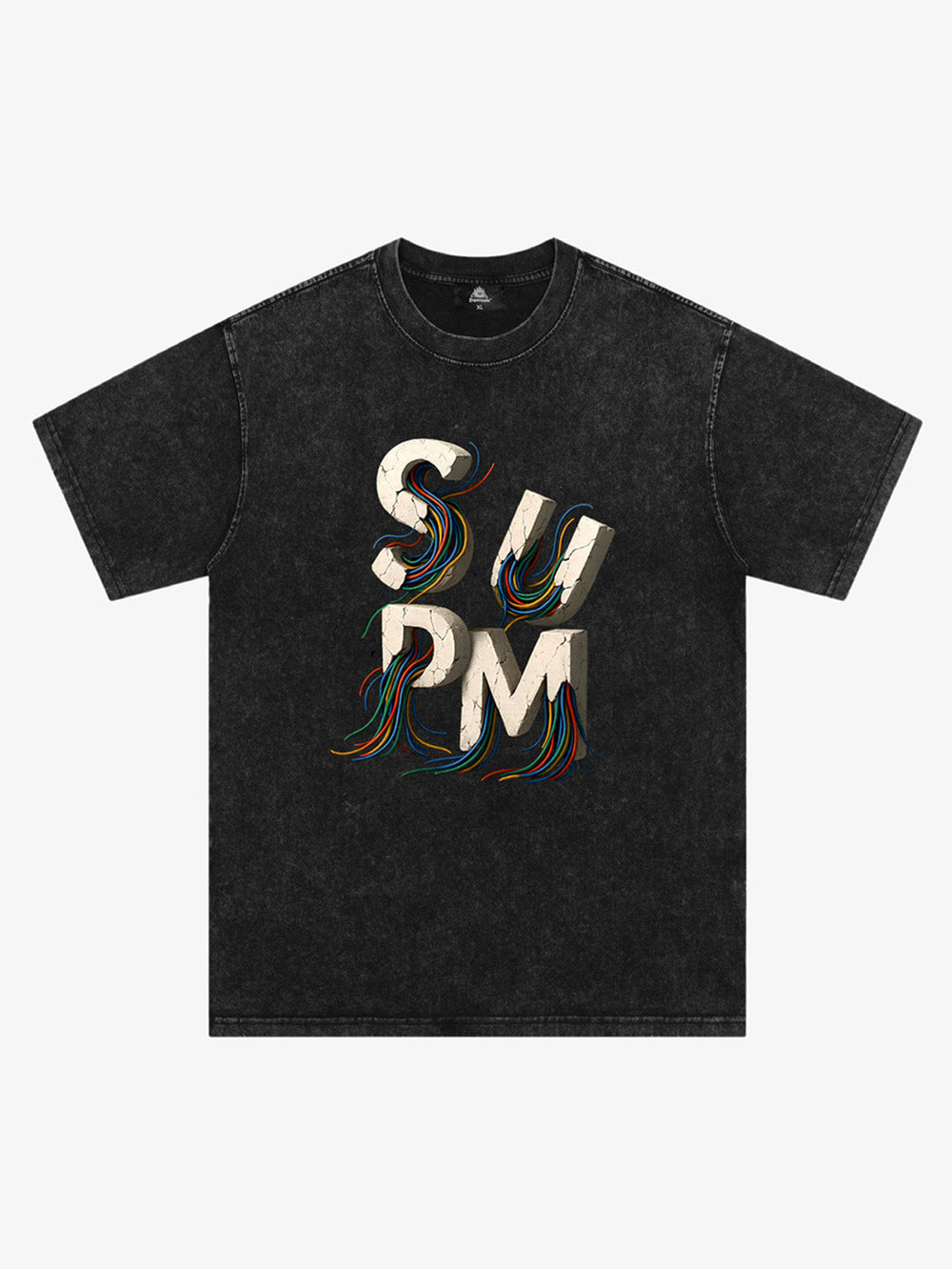 SPMD Letter Cable Graphic T-Shirt 