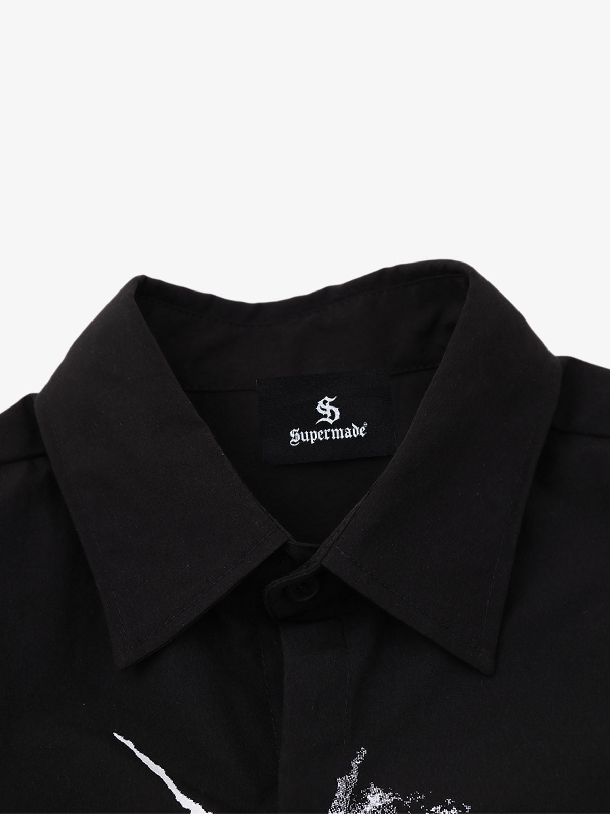 Dark Skull Print Long-sleeved Shirt