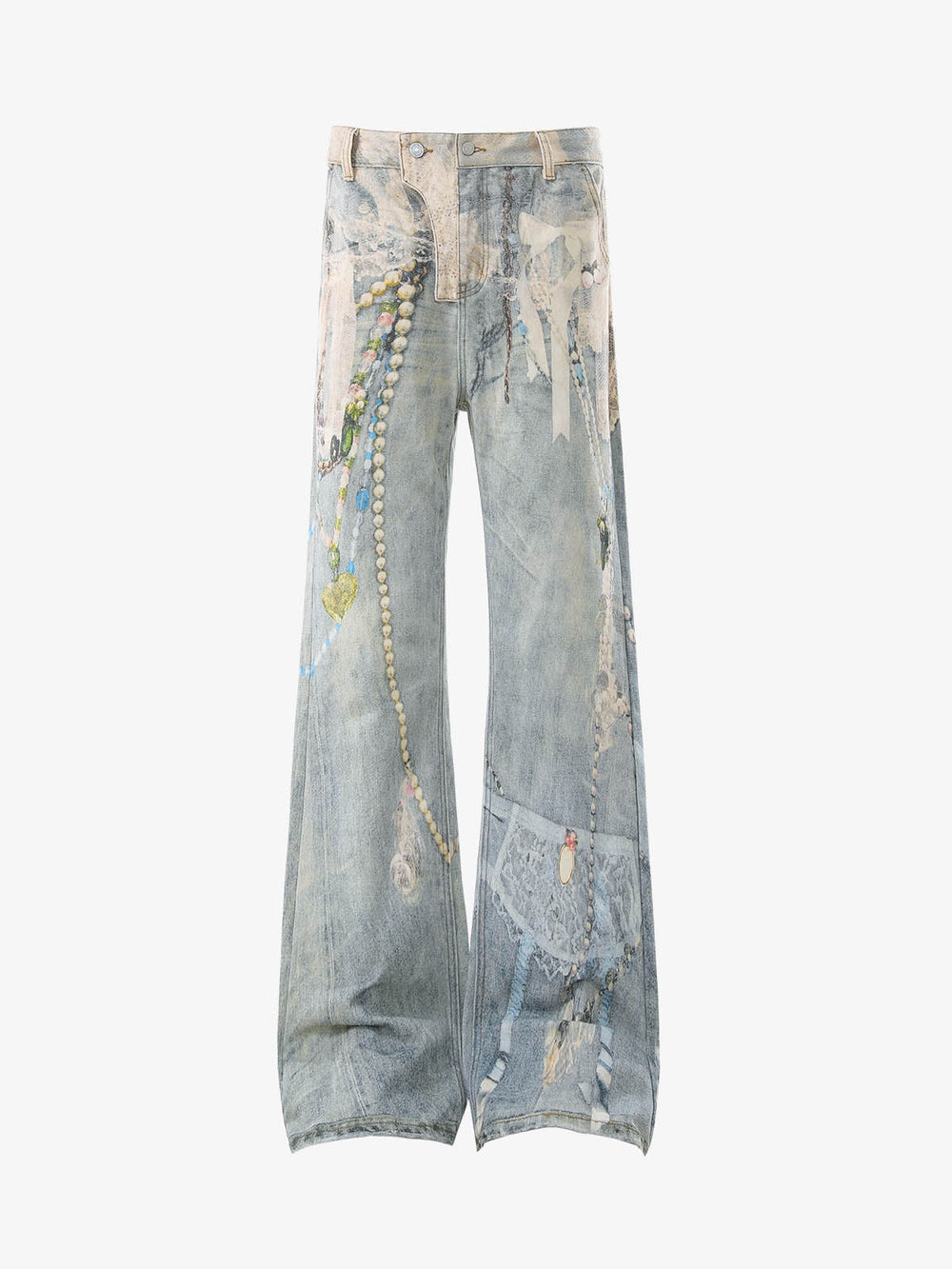 Jewelry Graphic Flared Pants 