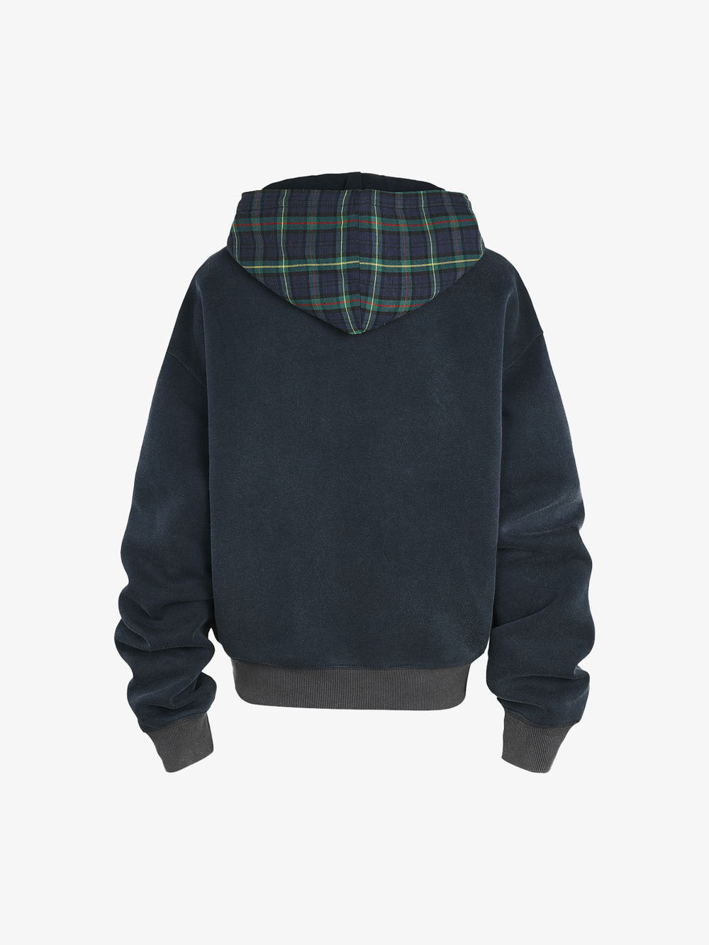 Washed Cropped Zip Hoodie