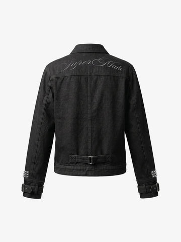 Rivet Strap Denim Jacket
