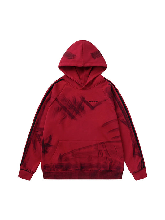 Thesupermade Dirty Brush Painted Graffiti Hoodie 