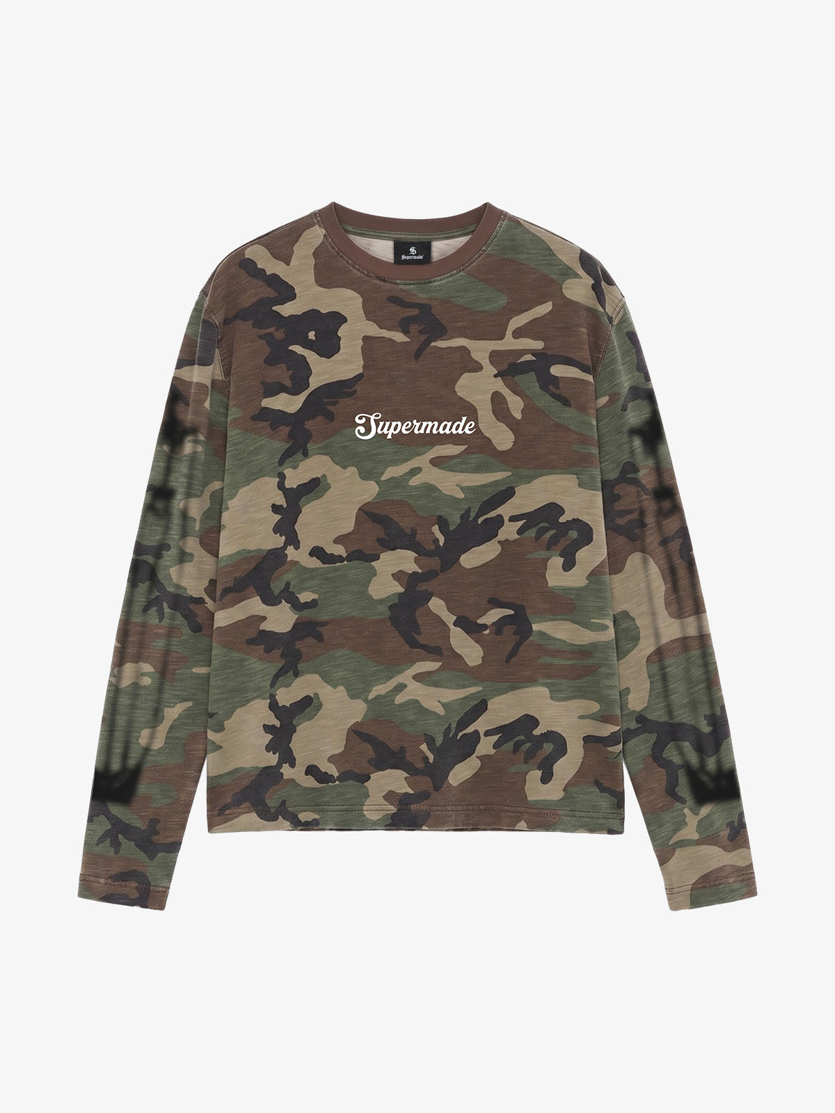 Skull Graphic Camo Long Sleeve Tee
