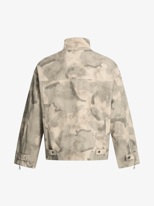 Camouflage Print Utility Jacket for Men - Stylish and Functional Design 