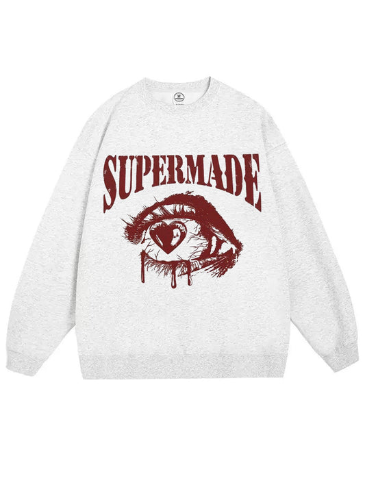 Eye-catching Graphic Crewneck Sweatshirt for Casual Wear 