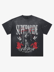 Jesus Prayer Graphic Ink Splatter Tee
