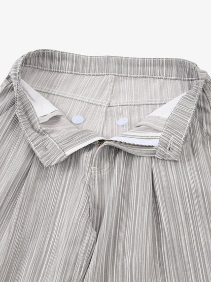 Stylish Wide-Leg Trousers with Vertical Stripes for Modern Fashionistas 