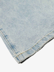 Denim Washed Distressed Barrel Jeans - 2511 