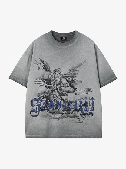 Angelic Graphic T-Shirt for Men - Perfect for Casual Wear and Summer Outings 
