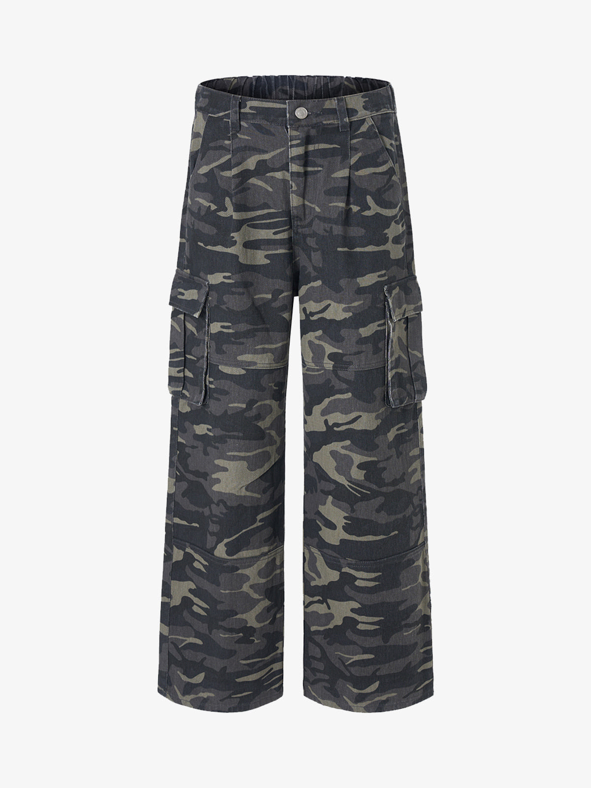 Camouflage Cargo Pants with Wide Leg Design for Versatile Wear 