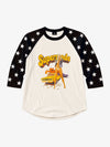 Race Girl Graphic Color Block 3/4 Sleeve Tee