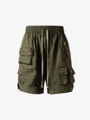 High-Waisted Olive Cargo Shorts – Cotton Twill Relaxed Fit Streetwear Utility