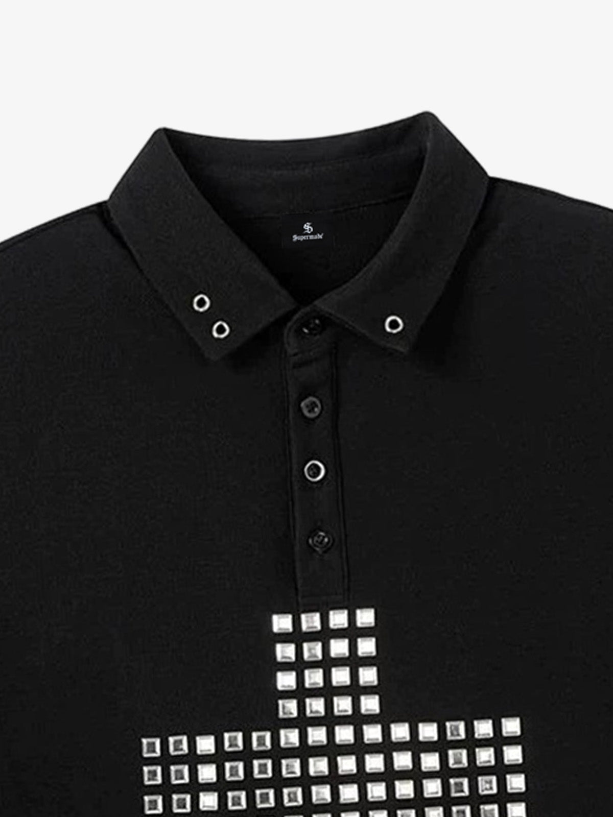 Studded Cross Polo Shirt