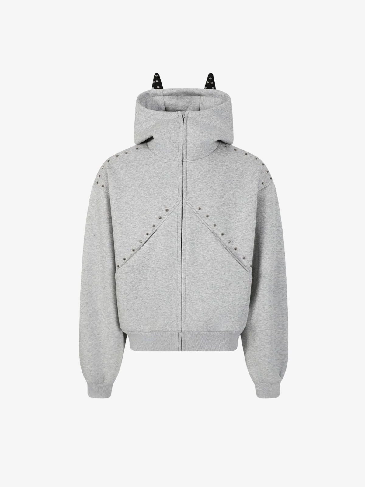 Stylish Studded Hoodie with Unique Cat Ear Design for Women 