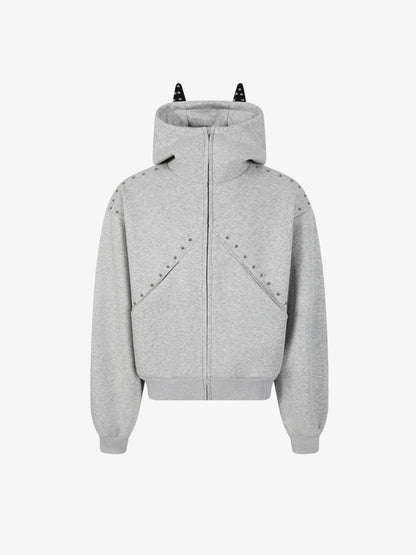 Stylish Studded Hoodie with Unique Cat Ear Design for Women 