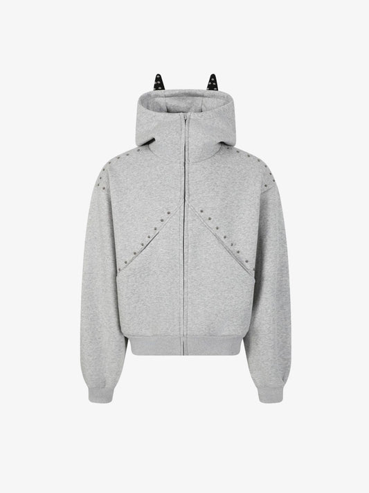 Stylish Studded Hoodie with Unique Cat Ear Design for Women 