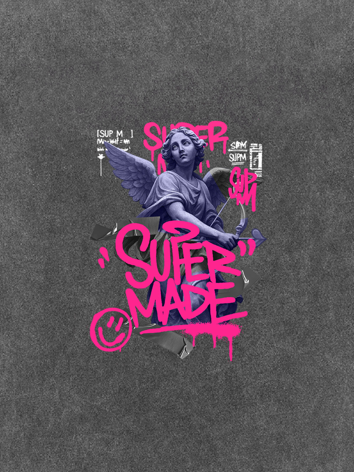 Street Lucky Angel graphic design T-shirt 