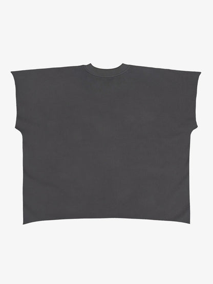 Gothic Text Graphic Cut-Off Sleeveless T-Shirt 