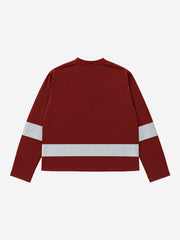 Reflective Patchwork Embroidered Long Sleeve Tee