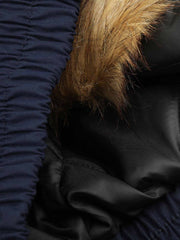 Studded Badge Embroidered Padded Coat