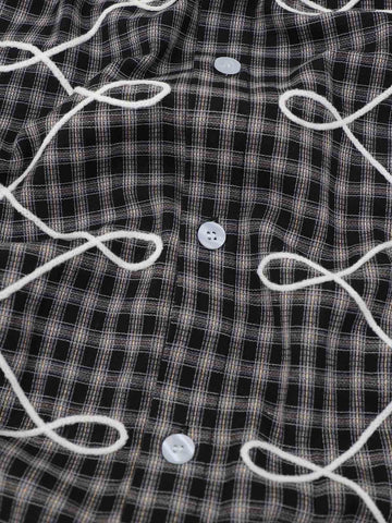 Street Retro Print Long-Sleeve Shirt
