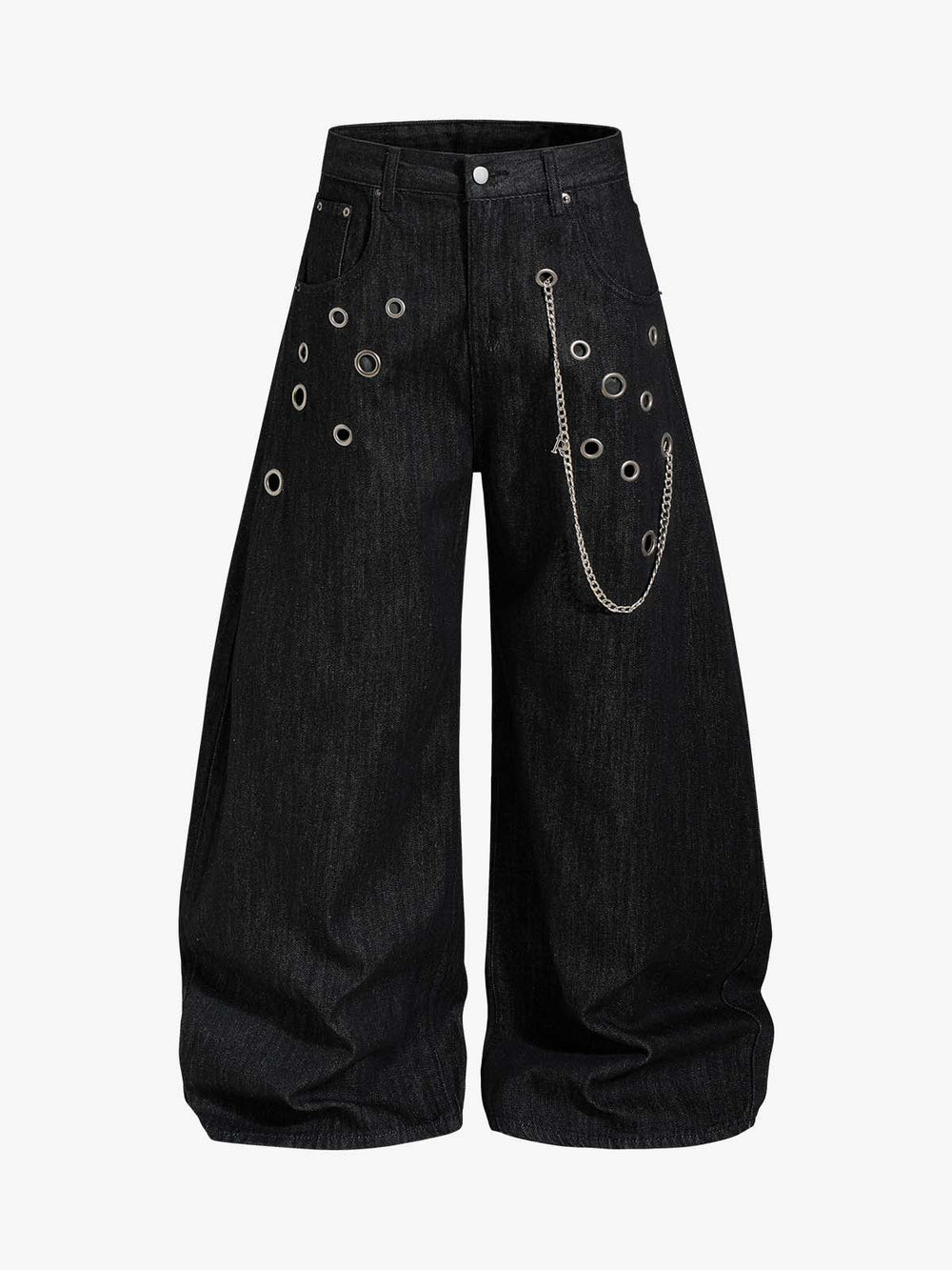 Vintage Eyelet Chain Baggy Jeans 