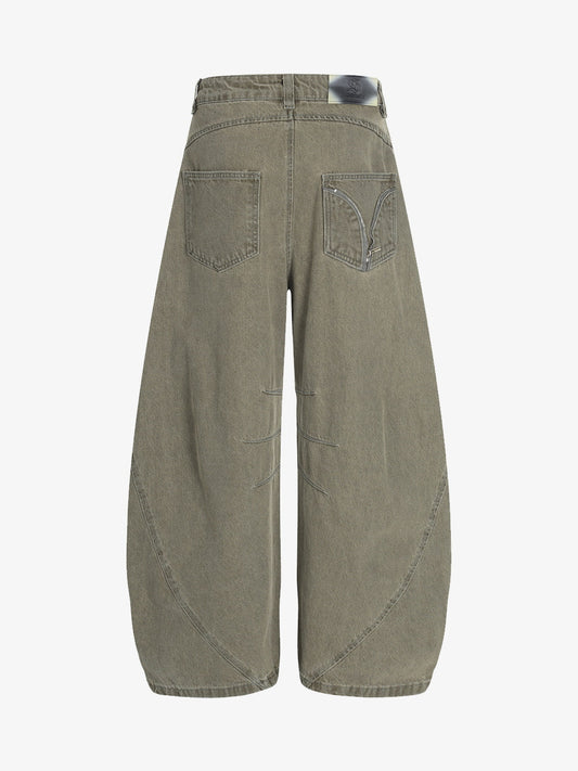 Wide-Leg Utility Trousers with Oversized Pockets - Perfect for Casual and Outdoor Adventures 