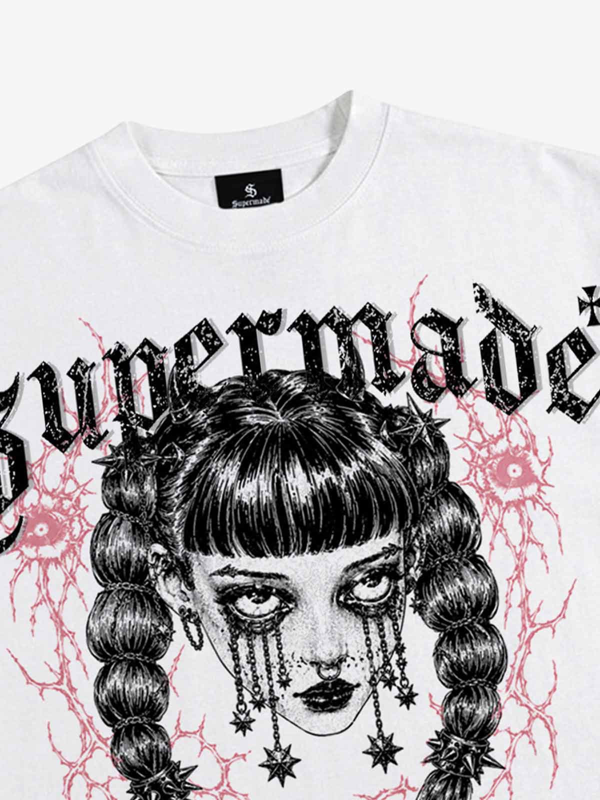 Camiseta corta de algodón con bajo sin rematar