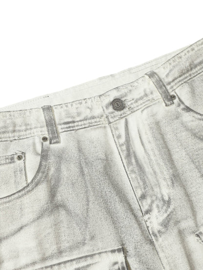 Distressed Multi-Pocket Cargo Shorts 