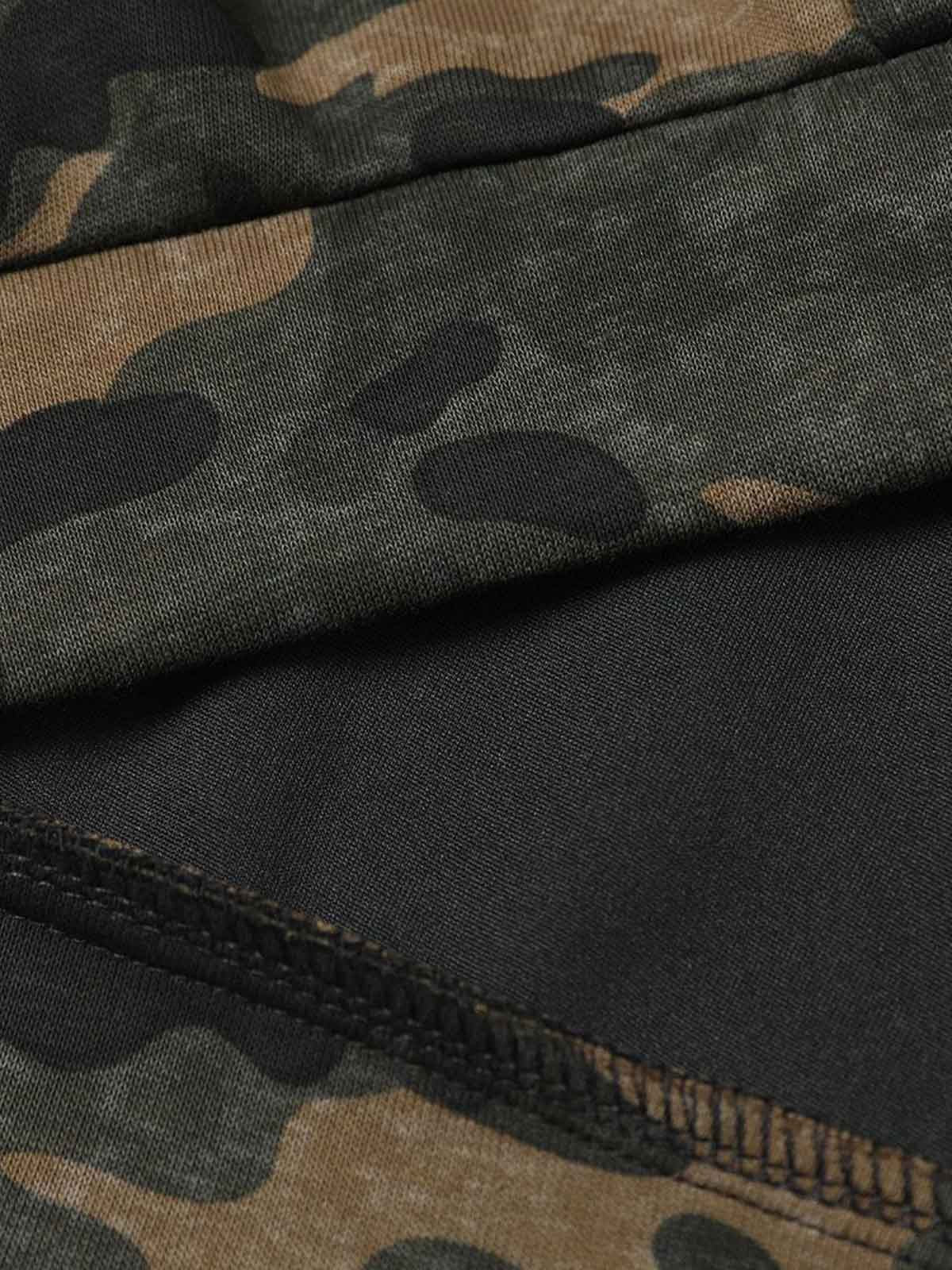Camouflage Cardigan Zip Up Hooded Jacket