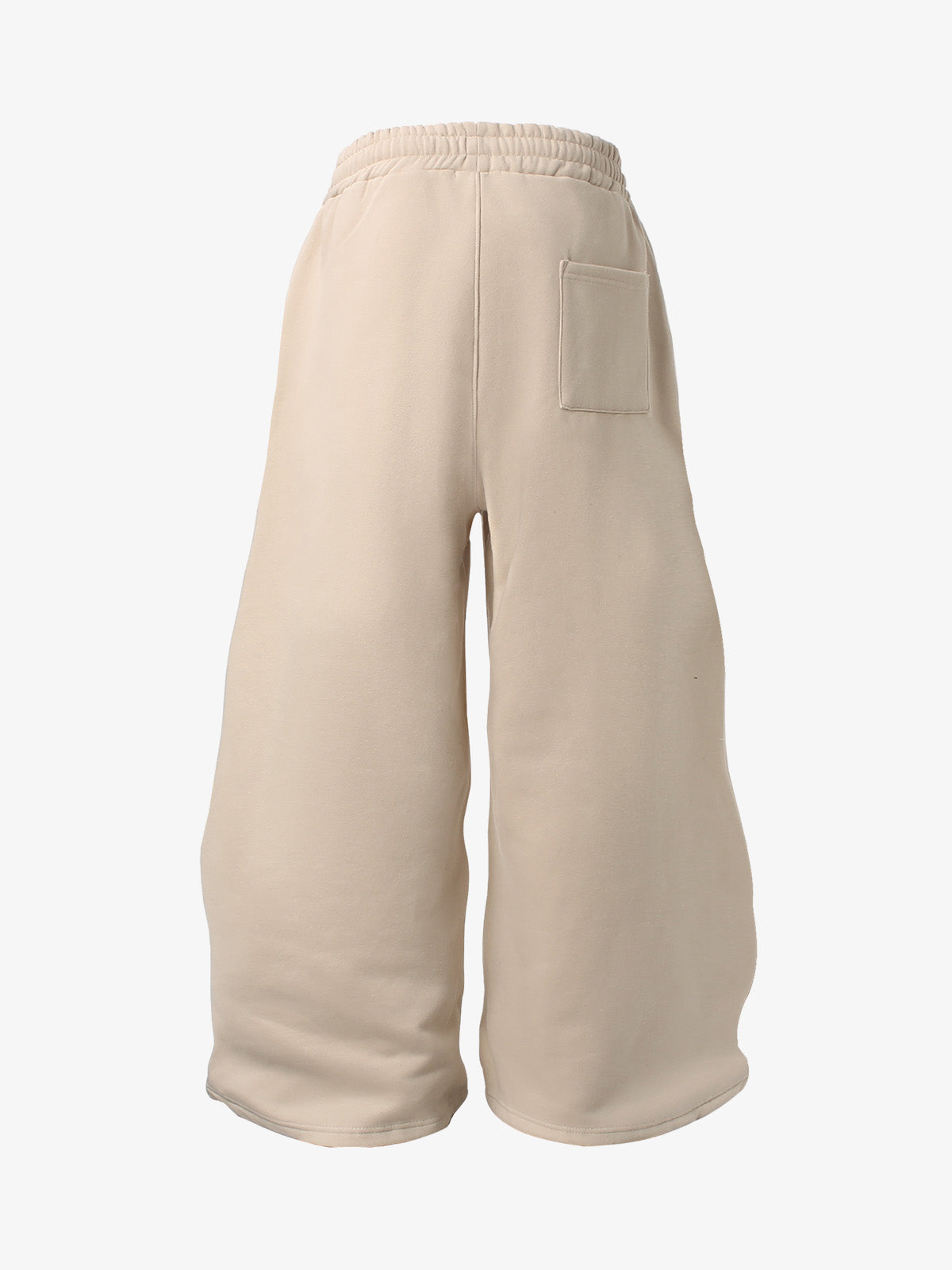 Retro Fleece-Lined Color-Block Letter Print Baggy Pants 