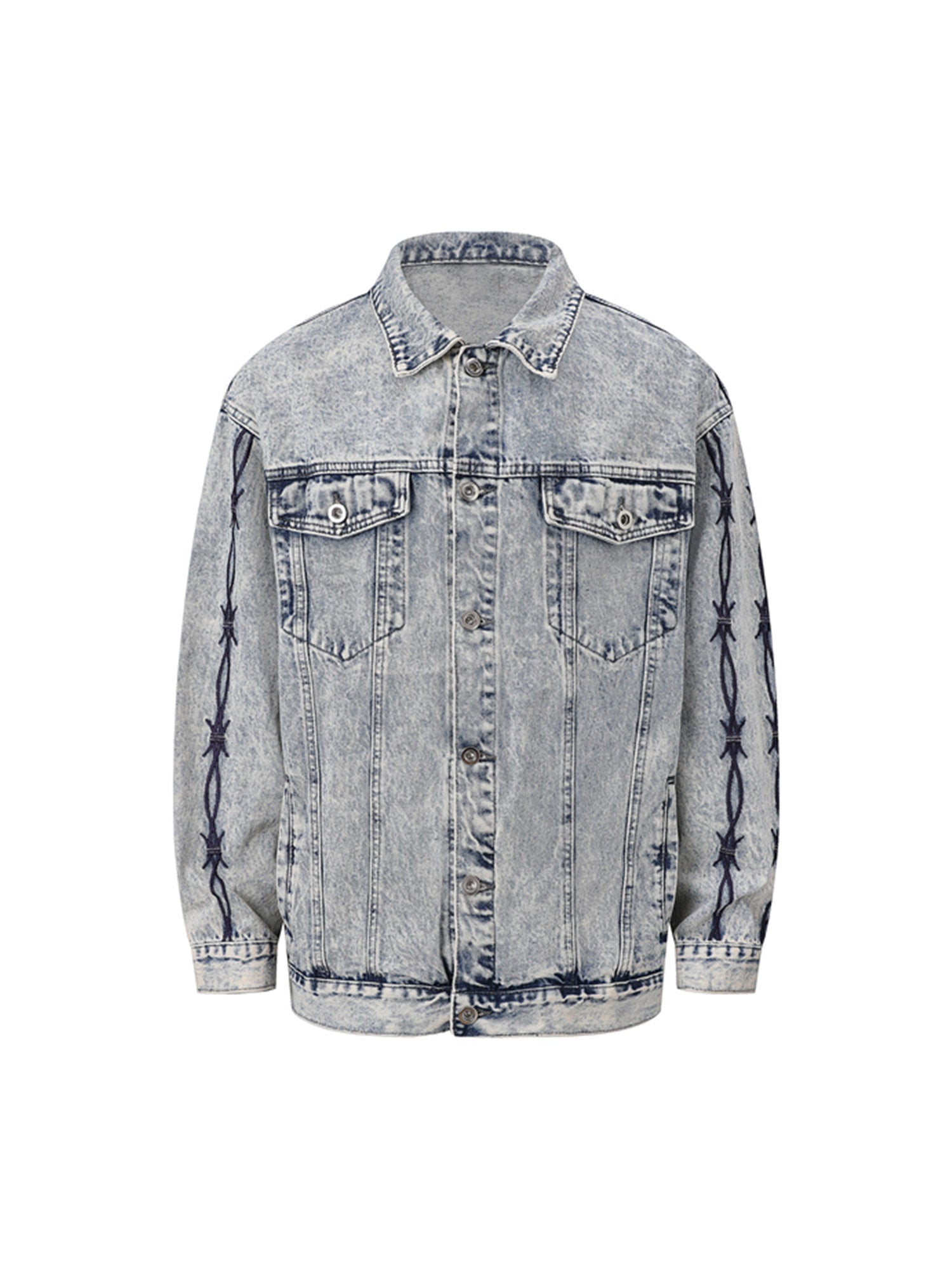 Thesupermade Thorn Embroidered Denim Jacket