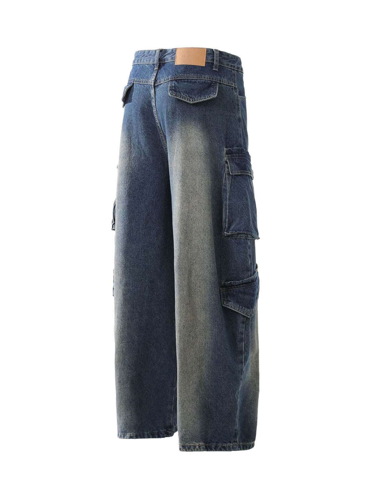 Heavy Washed Workwear Baggy Barrel Jeans - 2337