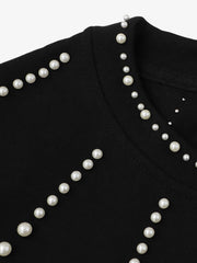 Perlenbesetztes T-Shirt