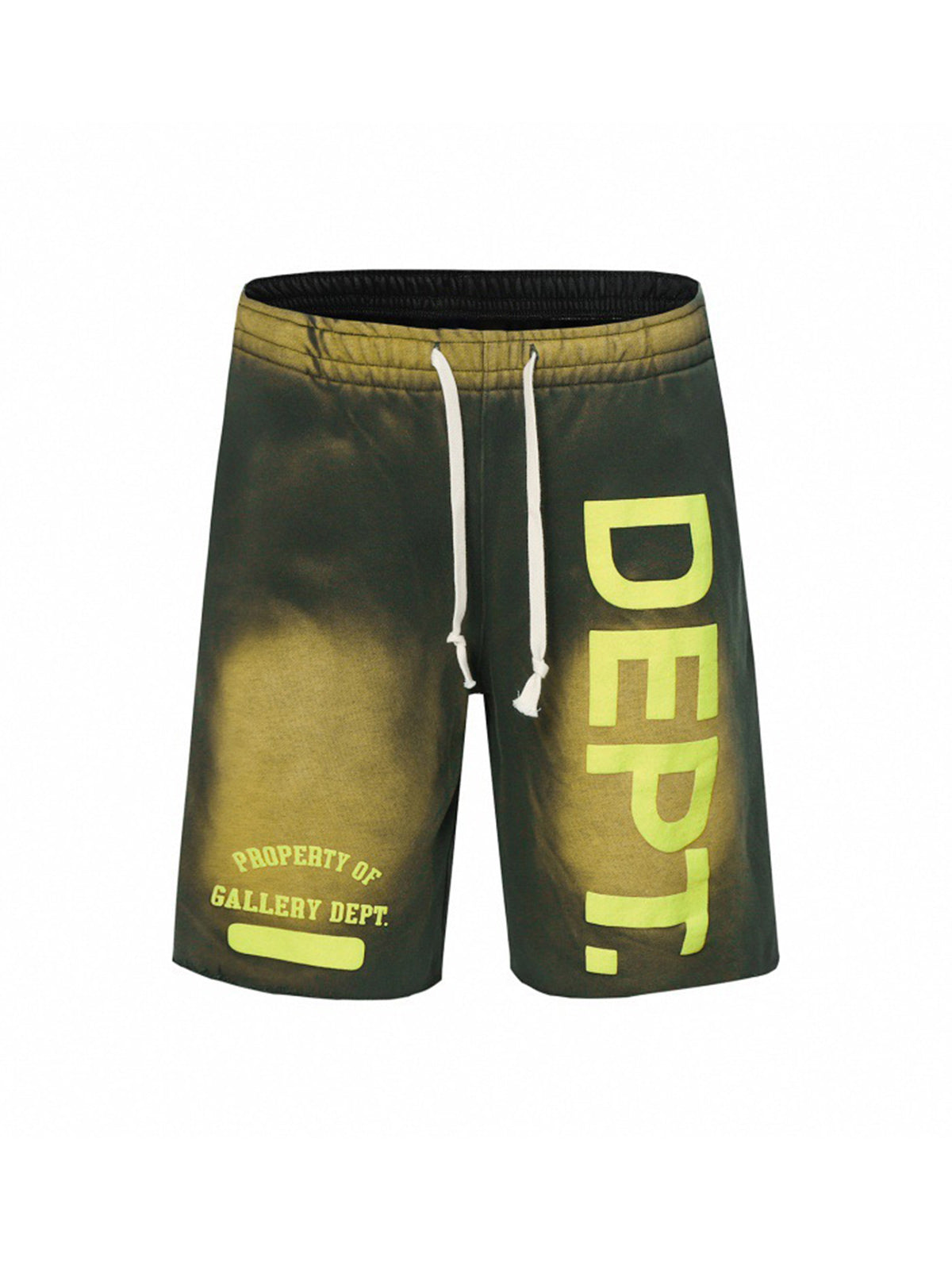 Gradient Letter Print Drawstring Shorts