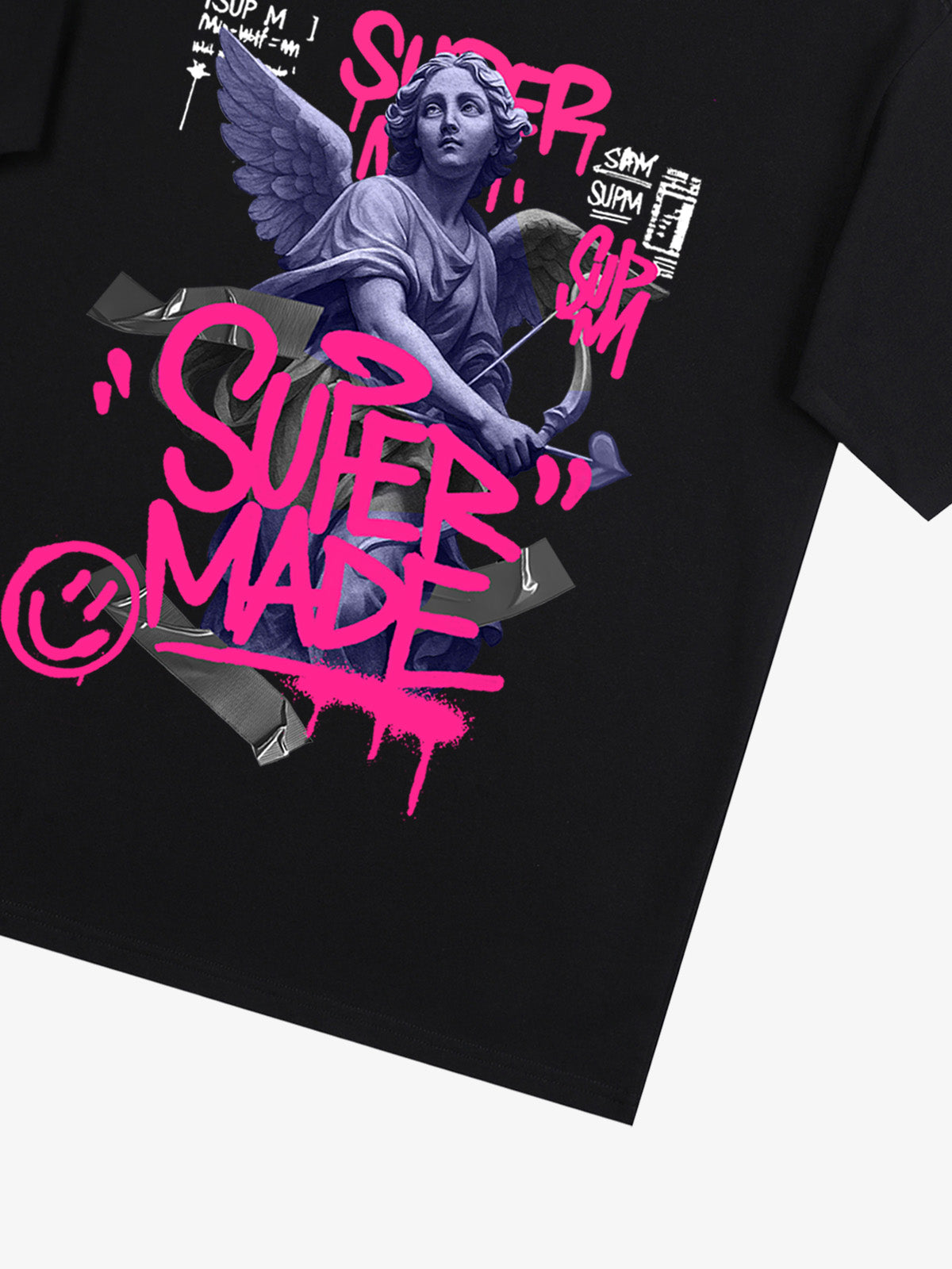 Street Lucky Angel graphic design T-shirt 