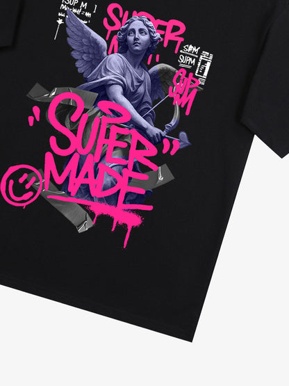 Street Lucky Angel graphic design T-shirt 