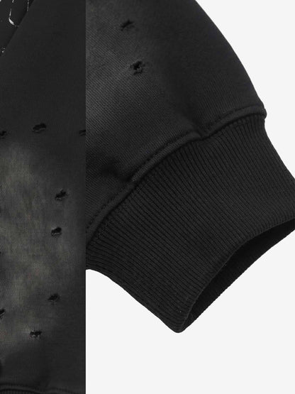 Streetwear Distressed Chain Graphic Hoodie