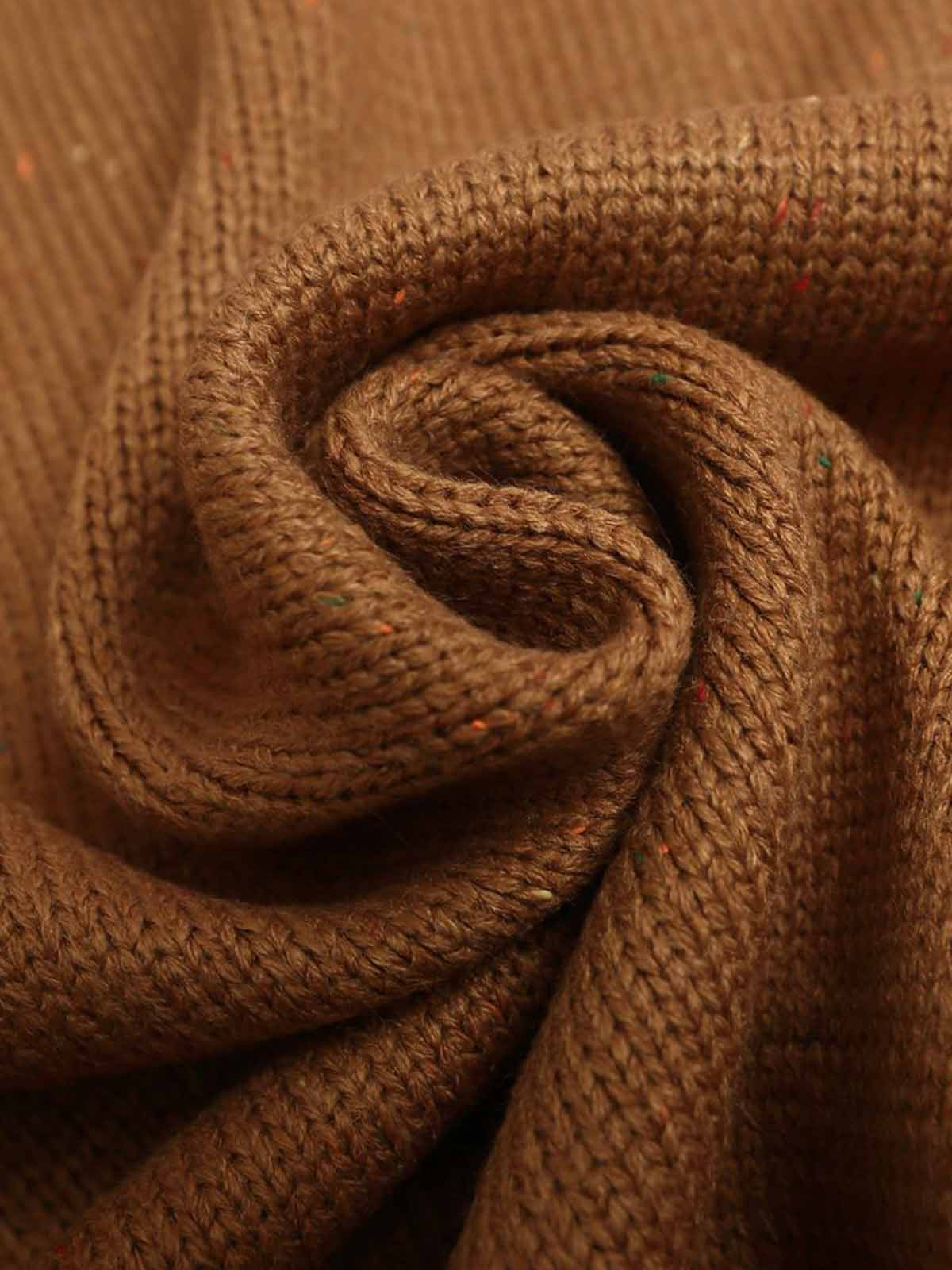 Oversized Knit Sweater with Bold Letter Design for Fall and Winter 