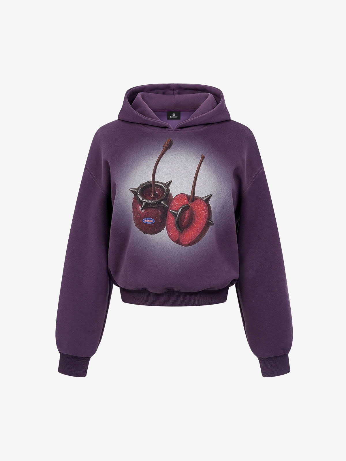 Cherry Graphic Cropped Hoodie